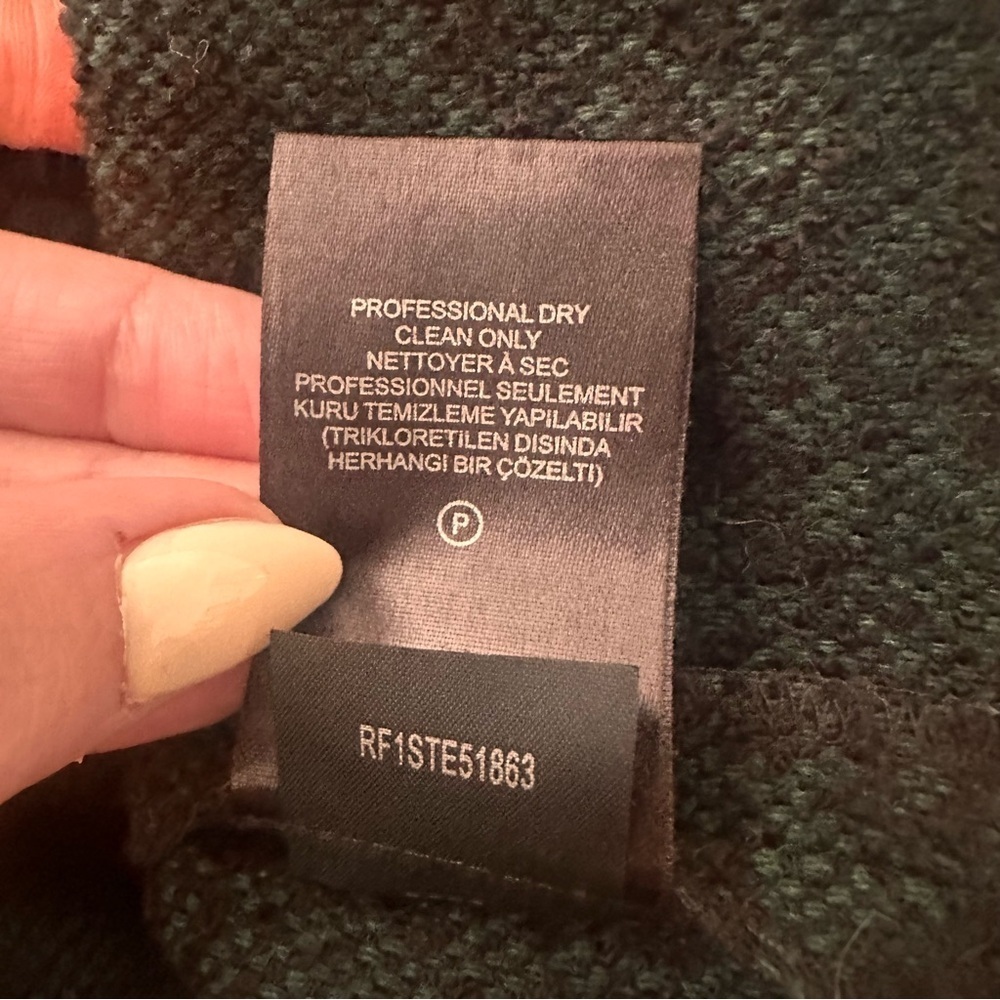 Tibi Women’s Black and Green Tweed Skirt Elastic Waistband Size Medium - Picture 4 of 7